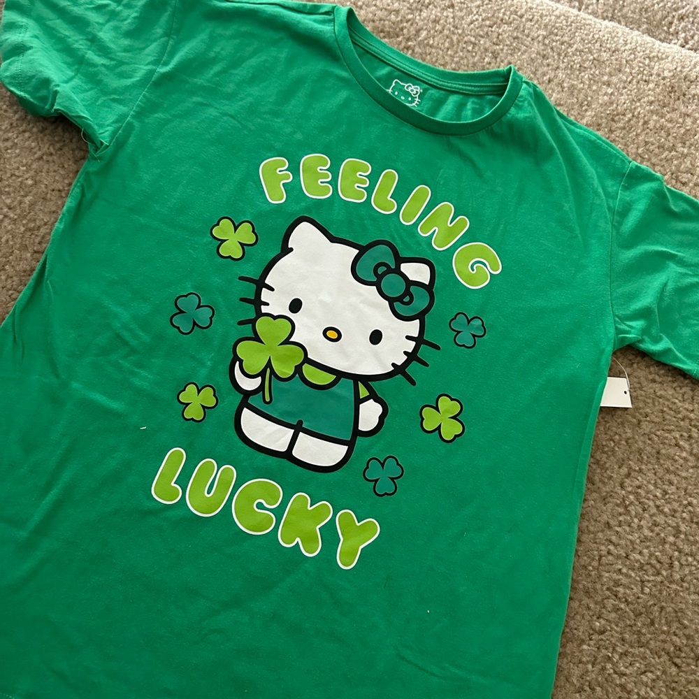 Hello Kitty Lucky Clover Green T-Shirt
